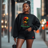 Rooted In Power CrewNeck Pullover Sweatshirt - Black Identity and Strength