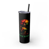 Empowering Skinny Tumbler with Straw, 20oz | Rooted in Power Travel Mug, Afrocentric Water Bottle, Inspirational Gift, Eco-Friendly [...]
