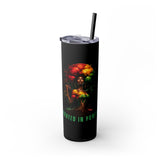 Empowering Skinny Tumbler with Straw, 20oz | Rooted in Power Travel Mug, Afrocentric Water Bottle, Inspirational Gift, Eco-Friendly [...]