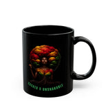 Empowering Black Mug, Inspirational Coffee Cup, Sacred & Unshakable Gift, Afrocentric Decor, Black History Month, Empowerment Merchandise