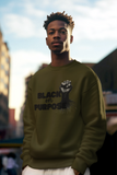 Black on Purpose Sweatshirt - Black Power Fist I Black Empowerment Apparel